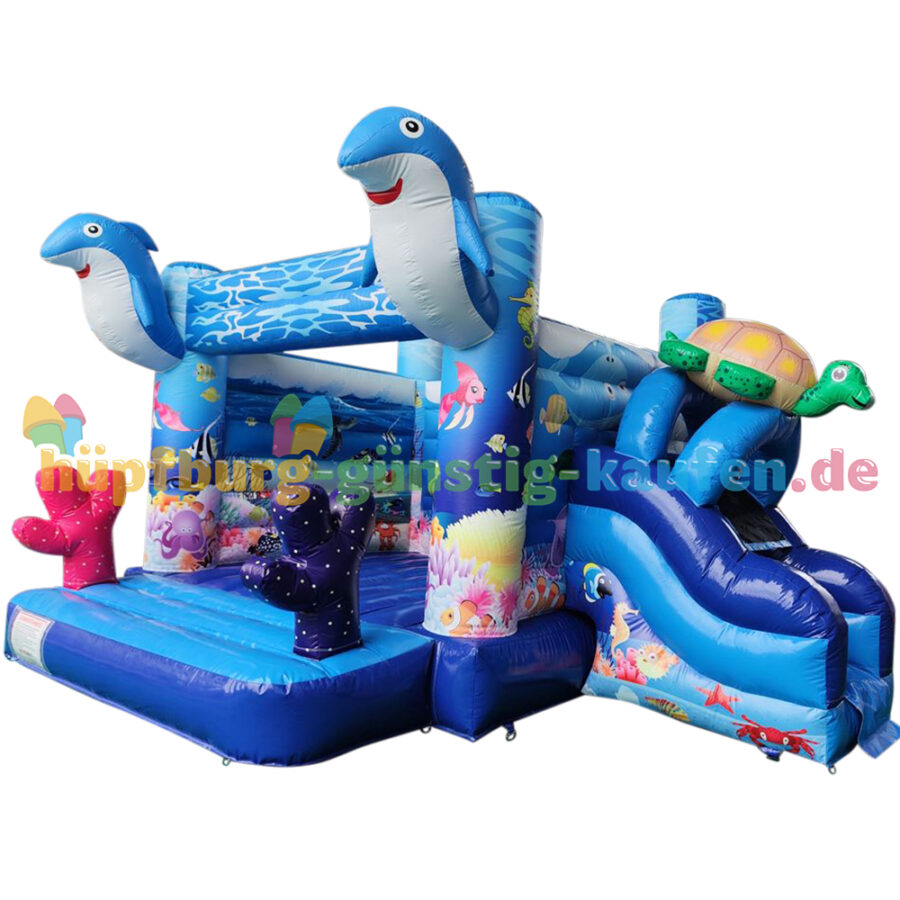 Hüpfburg Delfin mit Rutsche – Bild 17