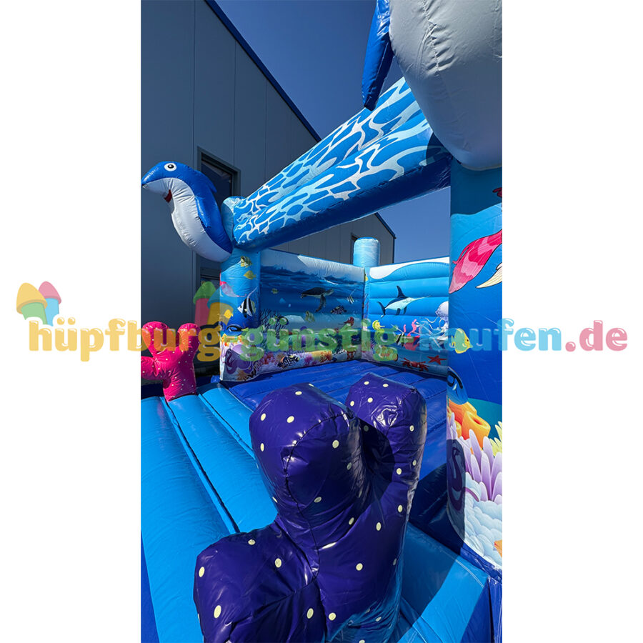 Hüpfburg Delfin mit Rutsche – Bild 4