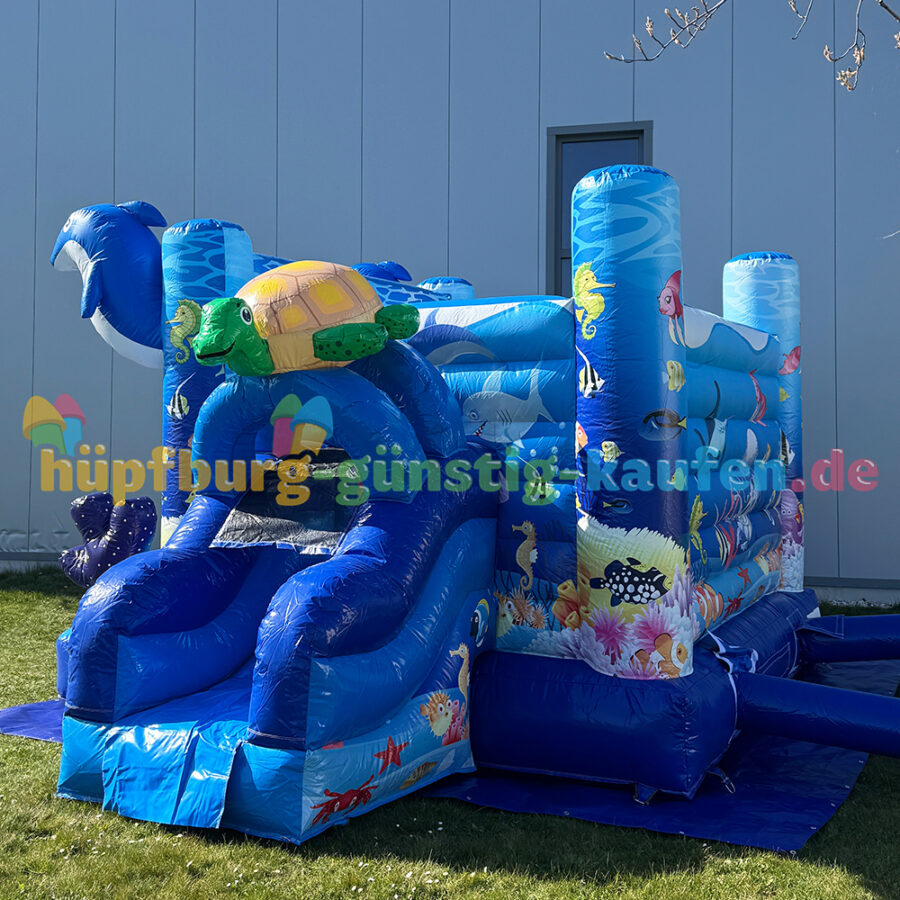 Hüpfburg Delfin mit Rutsche – Bild 6