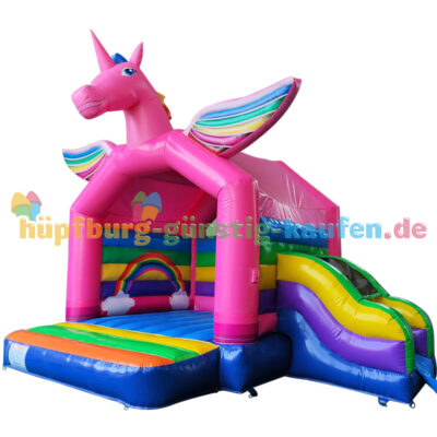 Hüpfburg Einhorn mit Rutsche