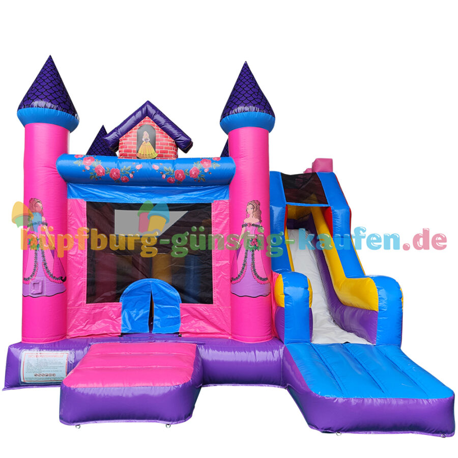 Hüpfburg Prinzessinnen Schloss mit Rutsche – Bild 7