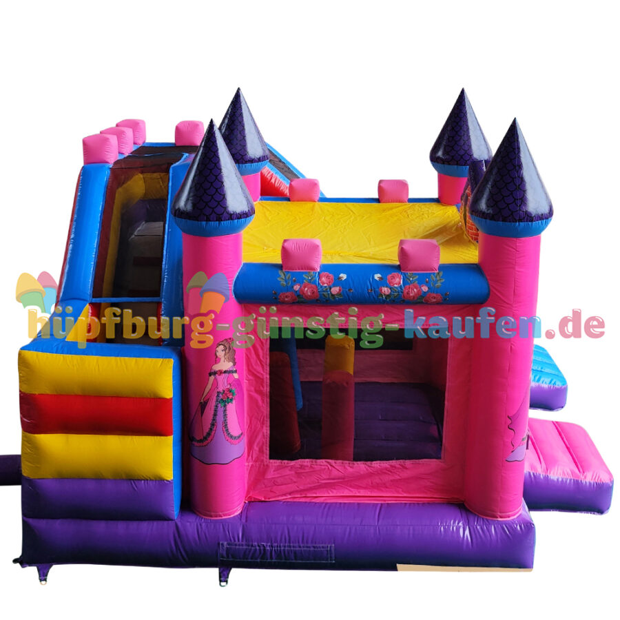 Hüpfburg Prinzessinnen Schloss mit Rutsche – Bild 6