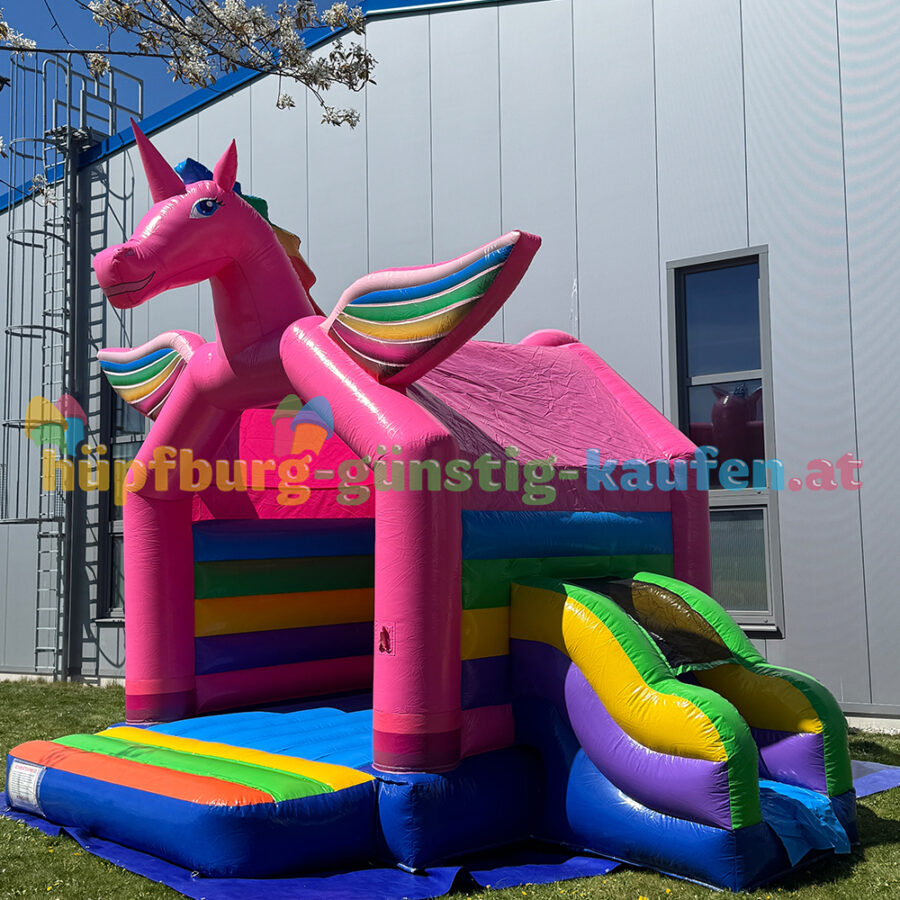 Hüpfburg Einhorn mit Rutsche – Bild 5