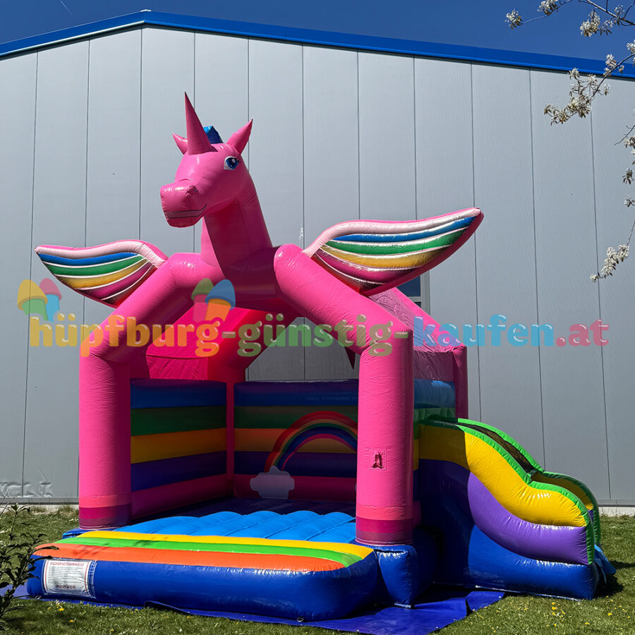 Hüpfburg Einhorn mit Rutsche – Bild 6