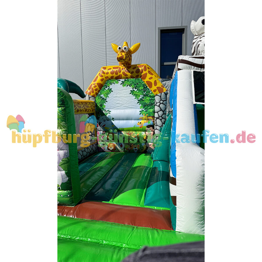 Hüpfburg Dschungel Tiere mit Rutsche – Bild 6