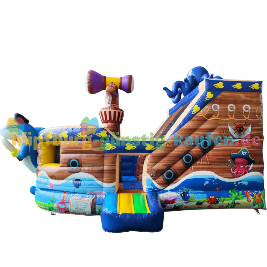Hüpfburg Oktopus Schiff mit Rutsche – Bild 12