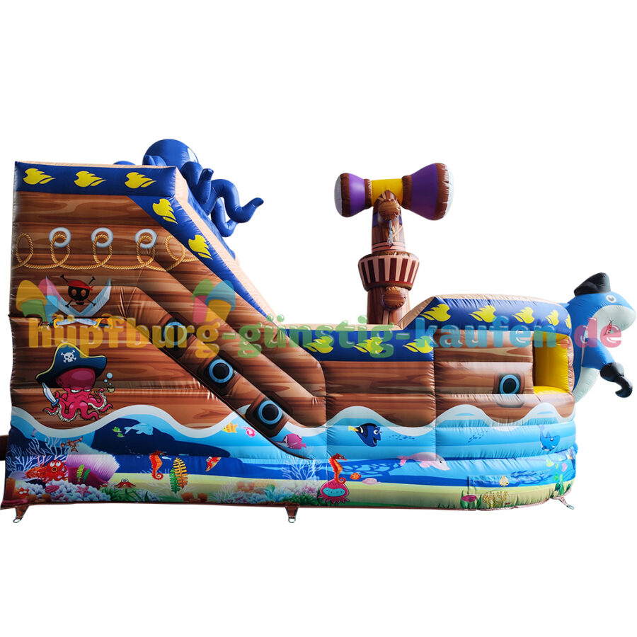Hüpfburg Oktopus Schiff mit Rutsche – Bild 10
