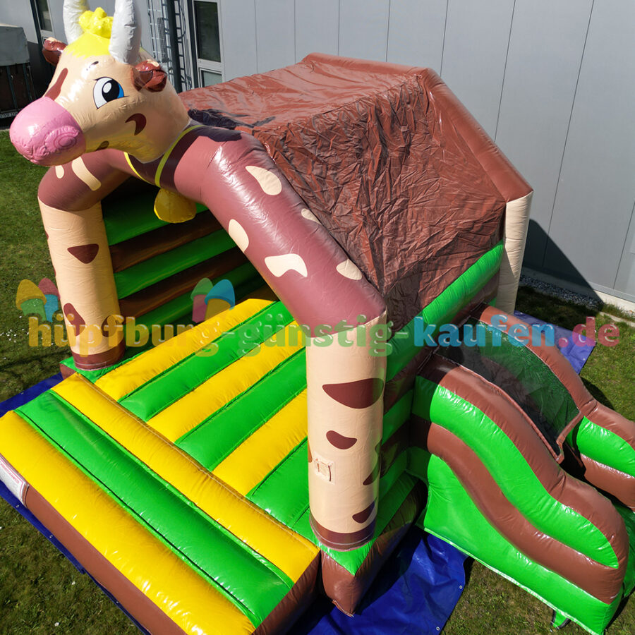 Hüpfburg Kuh mit Rutsche – Bild 3