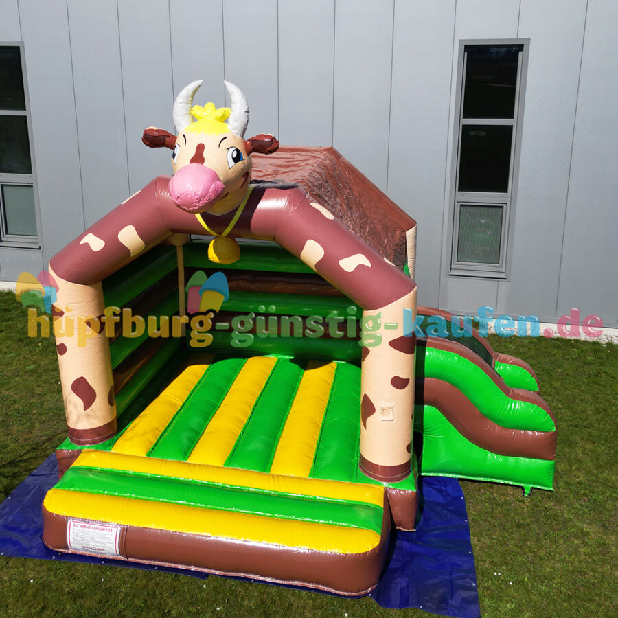 Hüpfburg Kuh mit Rutsche – Bild 4
