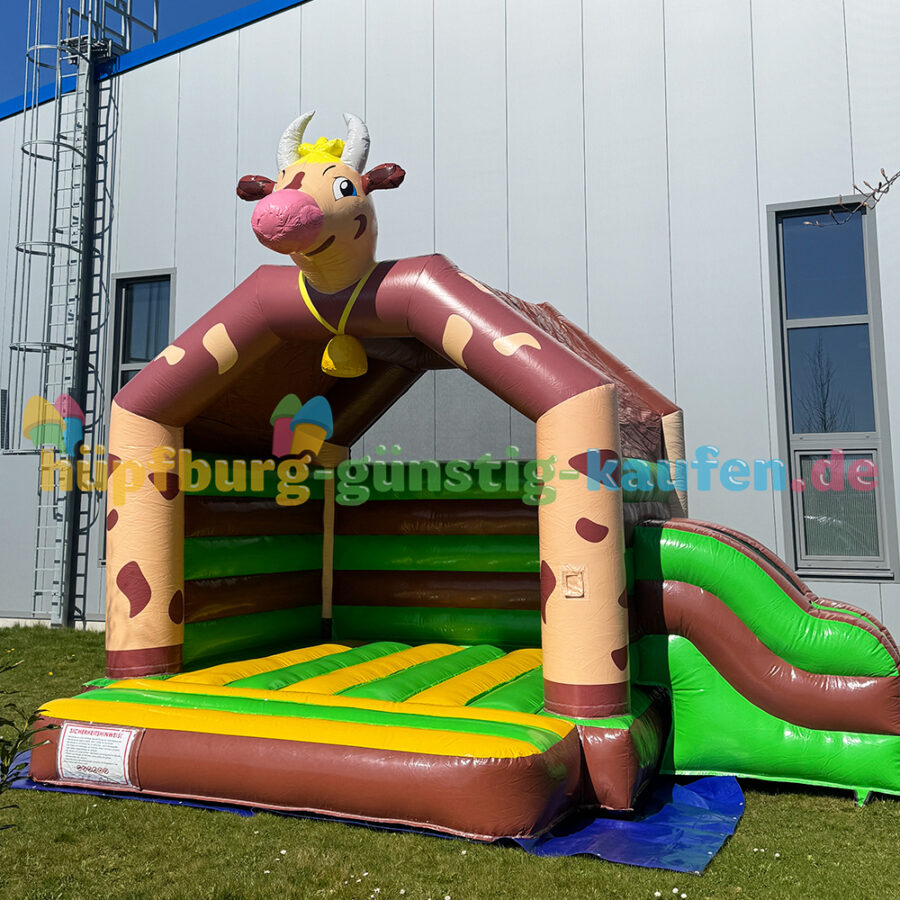 Hüpfburg Kuh mit Rutsche – Bild 9