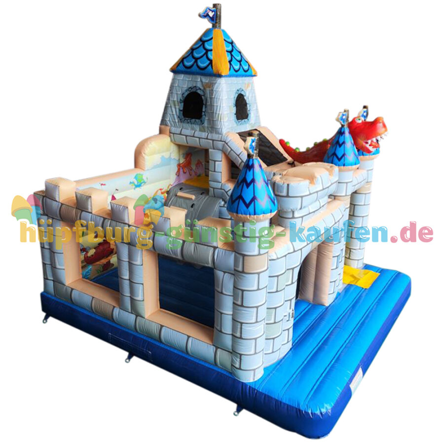 Hüpfburg Ritterschloss mit Drache – Bild 4