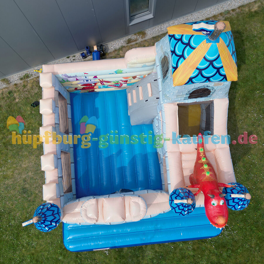 Hüpfburg Ritterschloss mit Drache – Bild 17