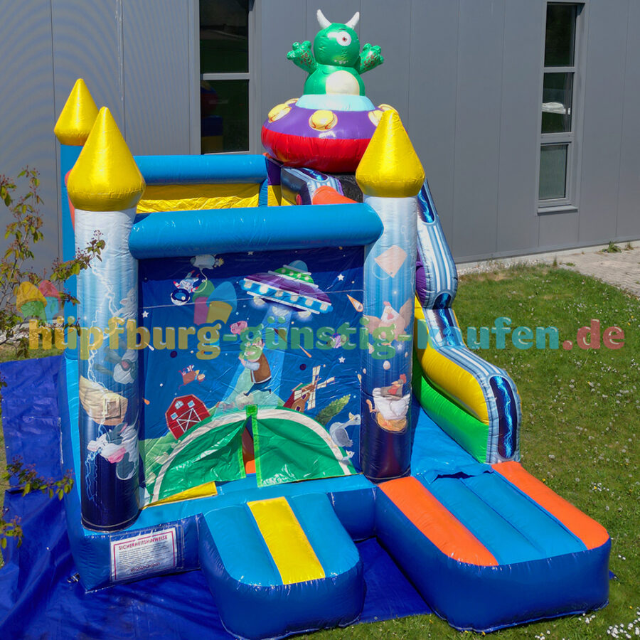 Hüpfburg Alien mit Rutsche – Bild 9