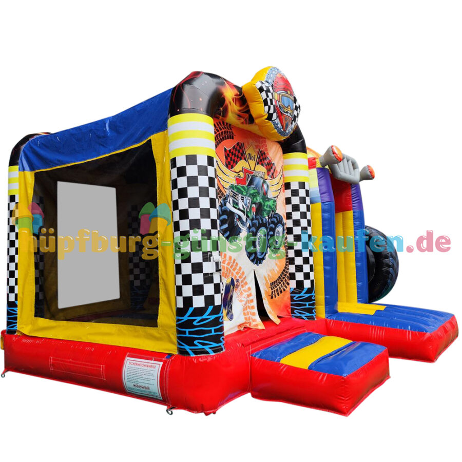 Hüpfburg Monstertruck mit Rutsche – Bild 4