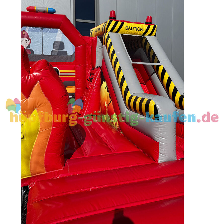 Hüpfburg Feuerwehrauto mit Rutsche – Bild 9