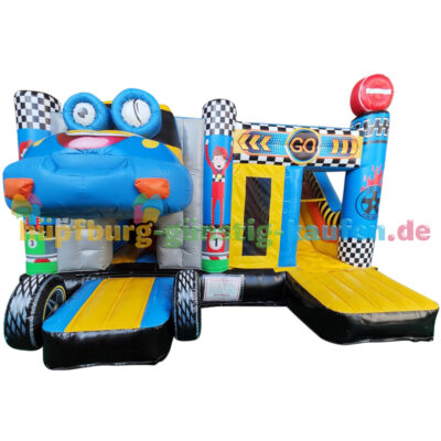 Hüpfburg Motorsport mit Rutsche