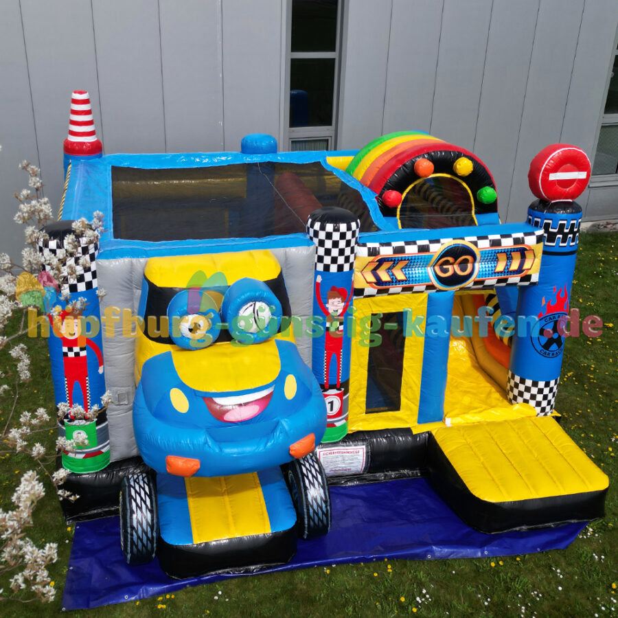 Hüpfburg Motorsport mit Rutsche – Bild 2