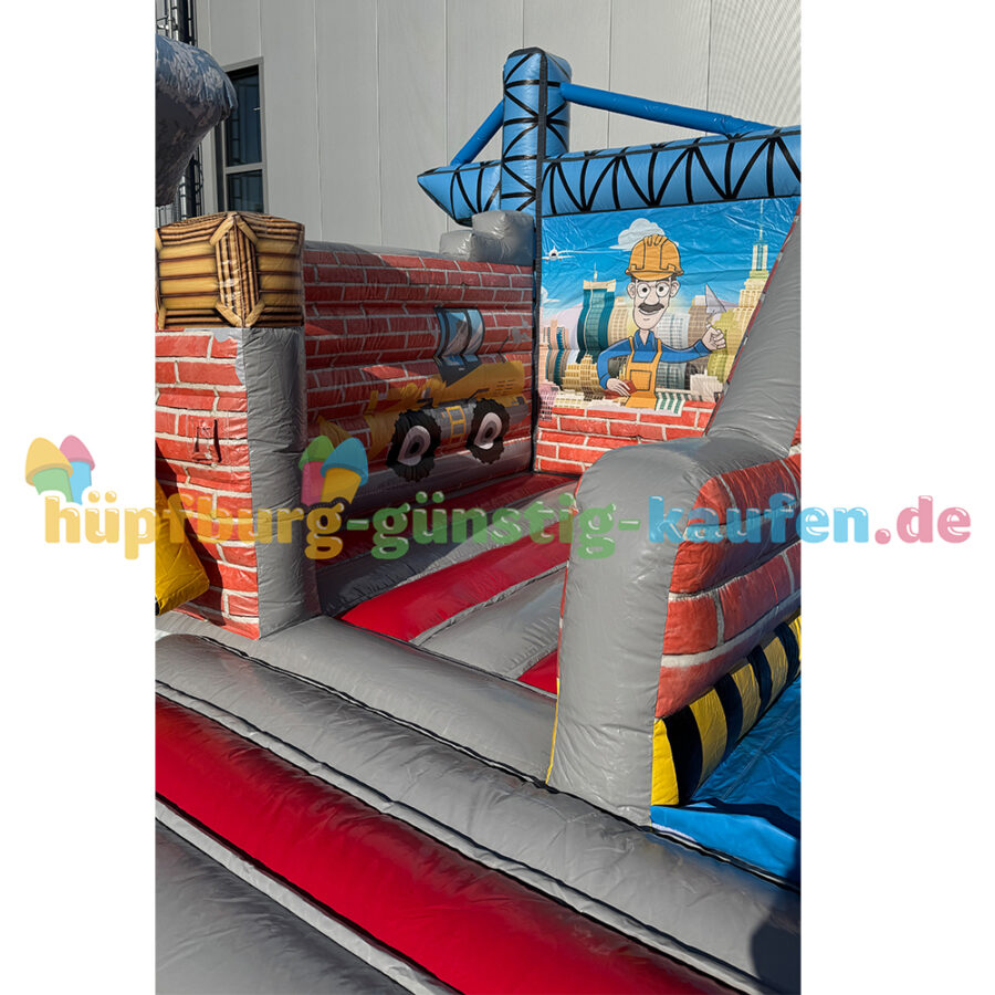 Hüpfburg Baustelle mit Rutsche – Bild 7