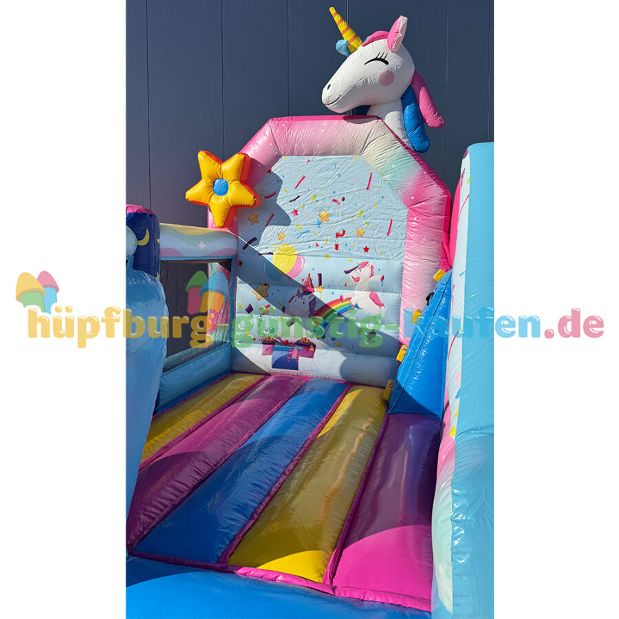 Hüpfburg Einhornland mit Rutsche – Bild 3