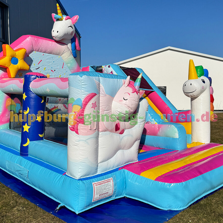 Hüpfburg Einhornland mit Rutsche – Bild 12
