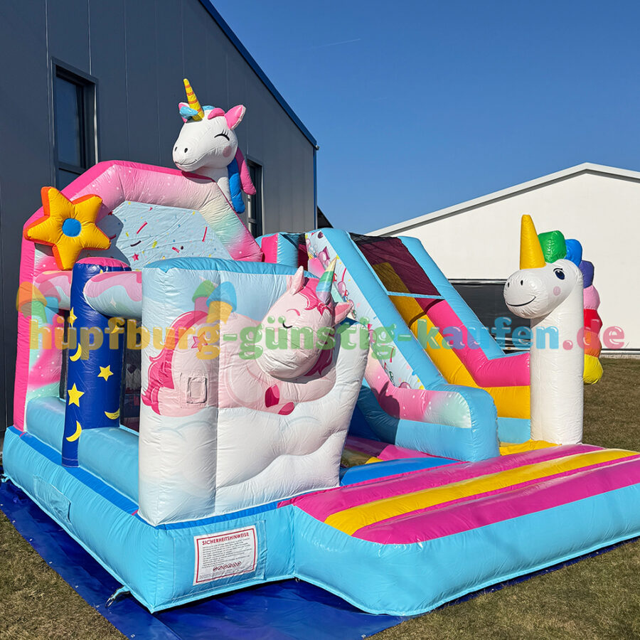 Hüpfburg Einhornland mit Rutsche – Bild 13