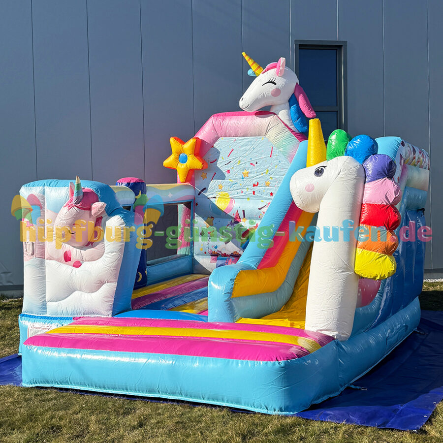 Hüpfburg Einhornland mit Rutsche – Bild 4