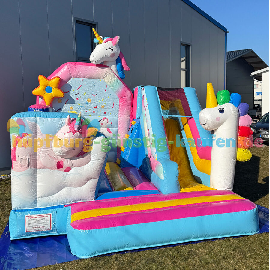 Hüpfburg Einhornland mit Rutsche – Bild 6