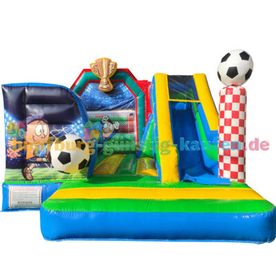 Hüpfburg Fußball mit Rutsche