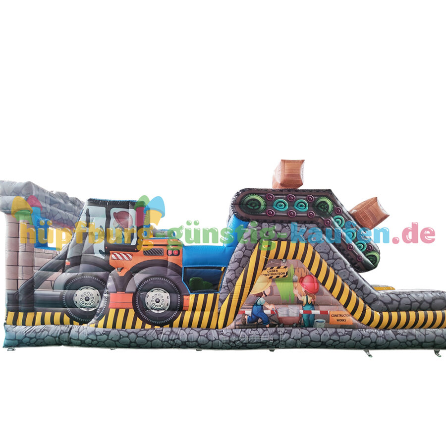 Hüpfburg Hindernisparcours Baustelle – Bild 9