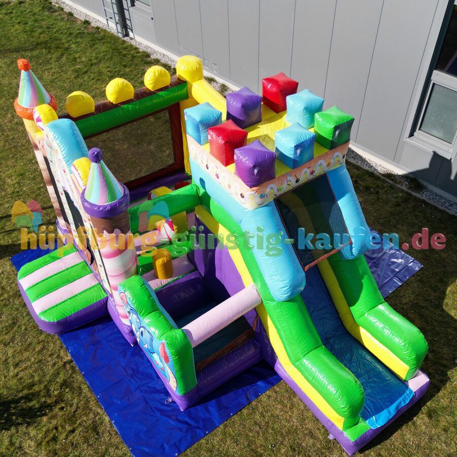 Hüpfburg Partydrache mit Rutsche – Bild 4