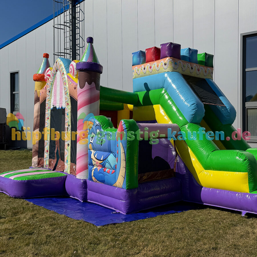 Hüpfburg Partydrache mit Rutsche – Bild 7