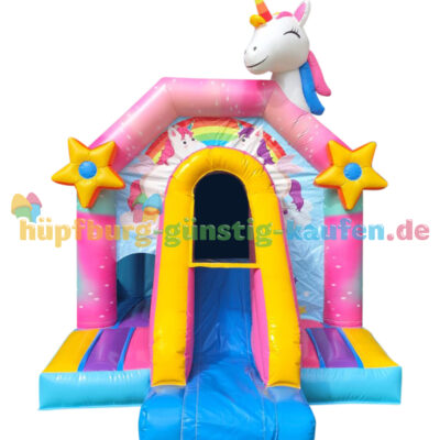 Hüpfburg Einhornparadies mit Rutsche