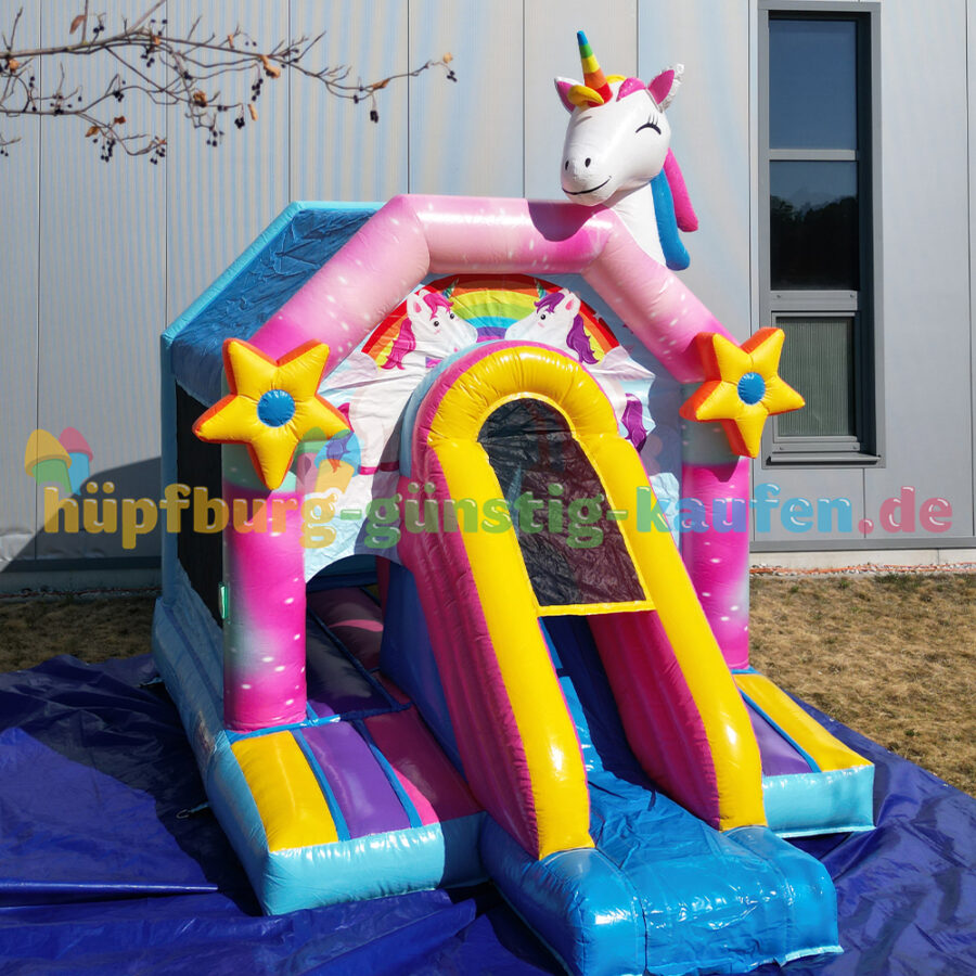 Hüpfburg Einhornparadies mit Rutsche – Bild 11