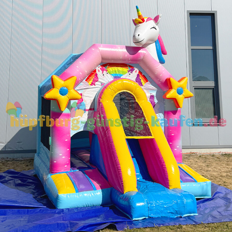 Hüpfburg Einhornparadies mit Rutsche – Bild 13