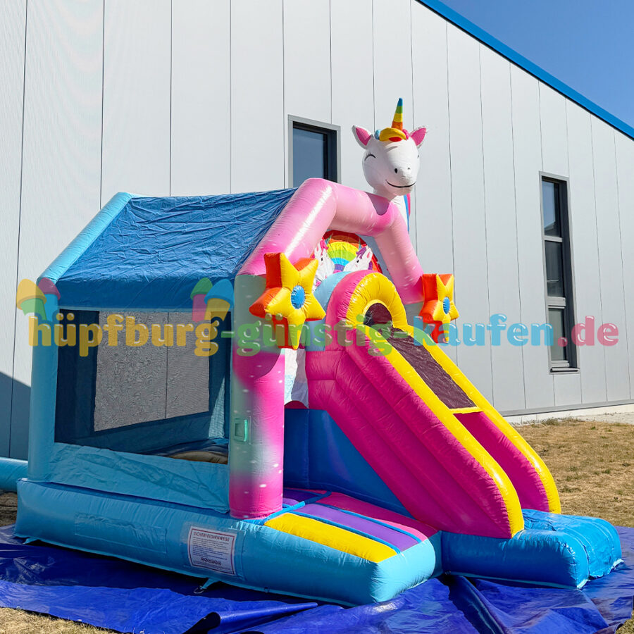 Hüpfburg Einhornparadies mit Rutsche – Bild 14