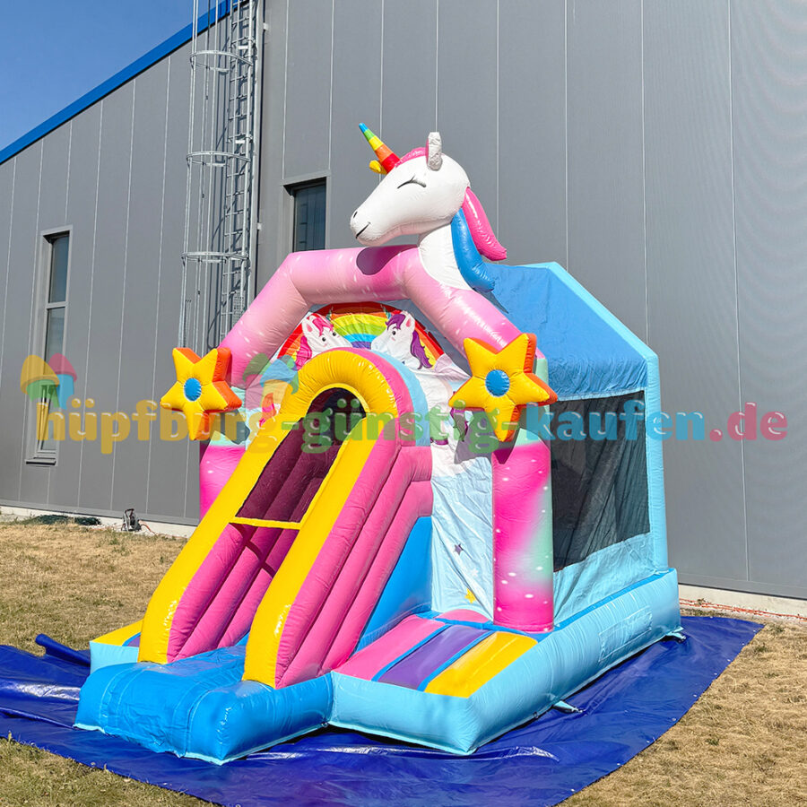 Hüpfburg Einhornparadies mit Rutsche – Bild 15