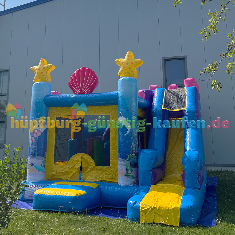 Hüpfburg Seestern mit Rutsche – Bild 19